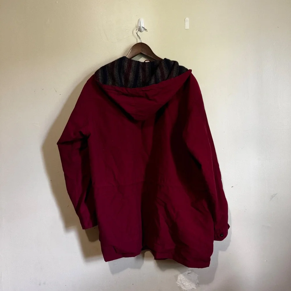 Vintage Northern Reflections 90s Blanket Lined Jacket Sz L Burgundy Lightweight